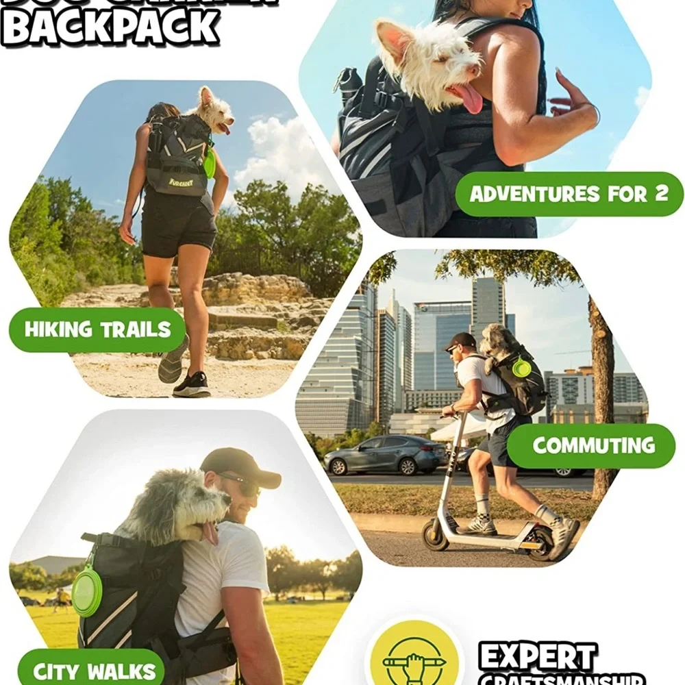 FURCADET Plush & Comfy Dog CarrierBackpack for Hiking & Selfie-Worthy Adventures